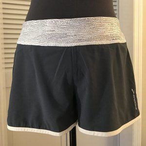 Brooks Gray & White Sports Shorts